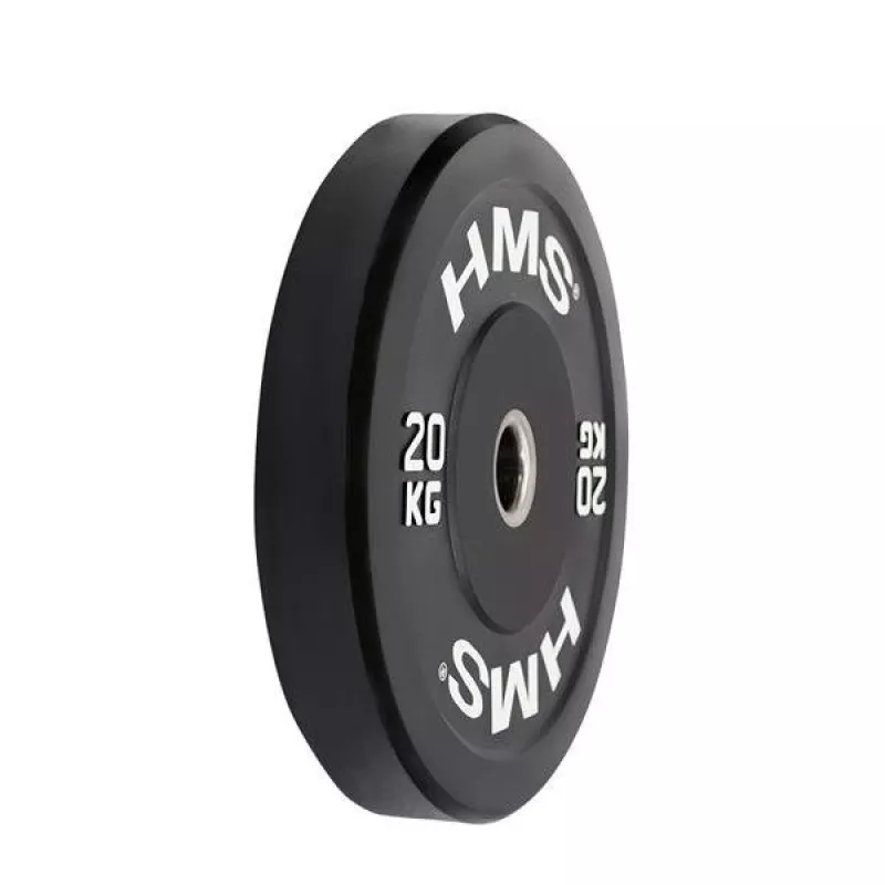 Disco bumper olímpico 20 kg negro HMS BBR20