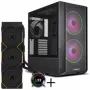 Caja de PC Lian Li LANCOOL 216 + HYDROSHIFT II LCD-C 360TL AiO - negro