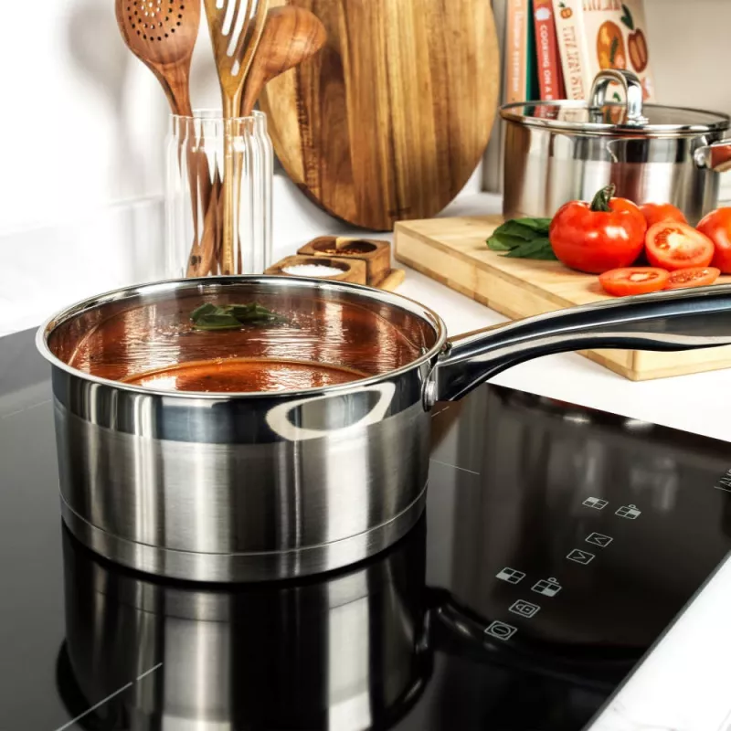 Set de ollas Salter BW06746EU7 — acero inoxidable set de 5 piezas con tapas