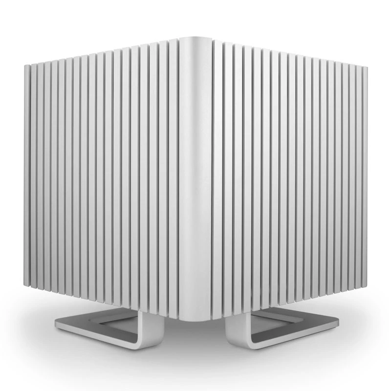 Caja cubo sin ventilador Streacom DB4 + fuente de alimentación Nano 120 W - plateado