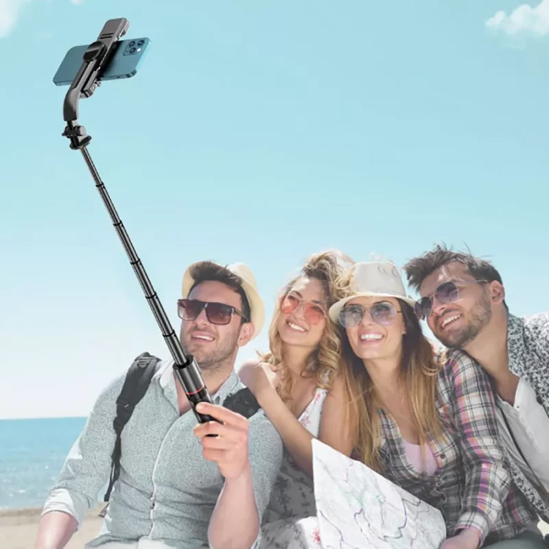 Tech-Protect L05S palo selfie con trípode, luz LED y mando a distancia Bluetooth