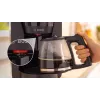 Cafetera de filtro Bosch TKA2M113, depósito de agua de 1,25 l, 15 tazas, negro
