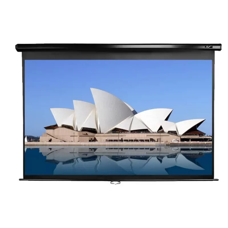 Pantalla de proyección manual Elite Screens M128UWX 128 pulgadas 16:10 — visible 276 cm x 172,3 cm, total 283,3 x 189,9 cm, 13,1 kg