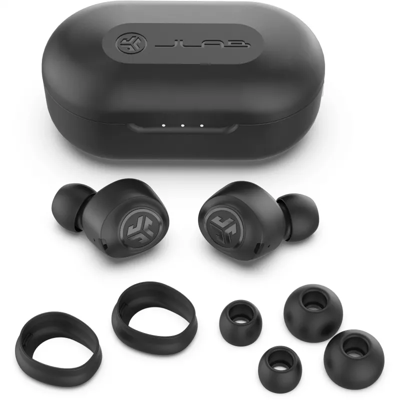 JLab JBuds Air Auriculares True inalámbricos In-Ear USB Type-A Bluetooth Negro (IEUEBJBUDSAIRRBLK82)