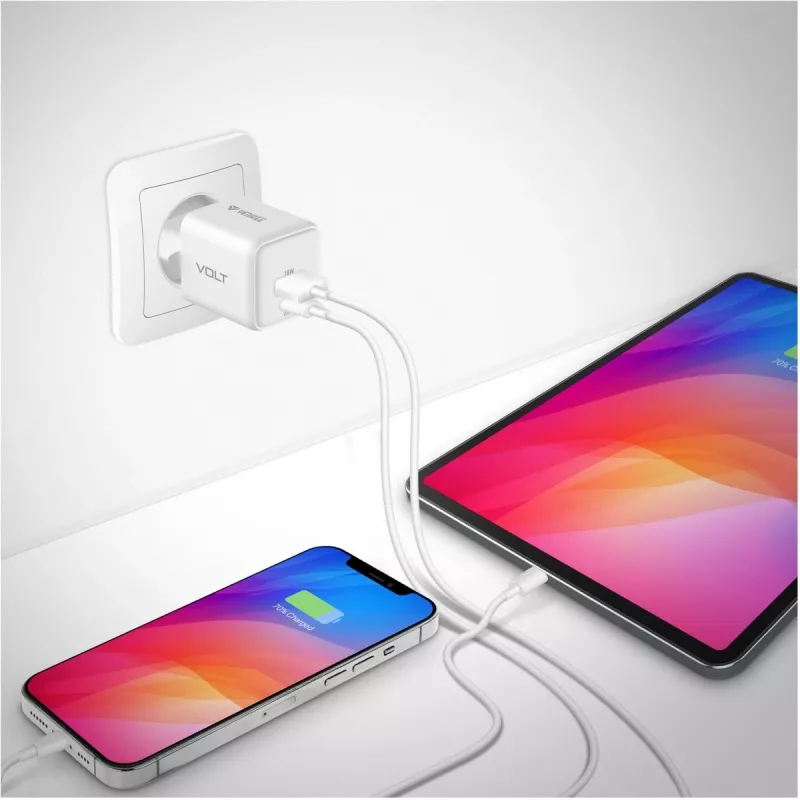Cargador de red USB-C/A YENKEE YAC G38 20W 3A Power Delivery (USB-C y USB-A)