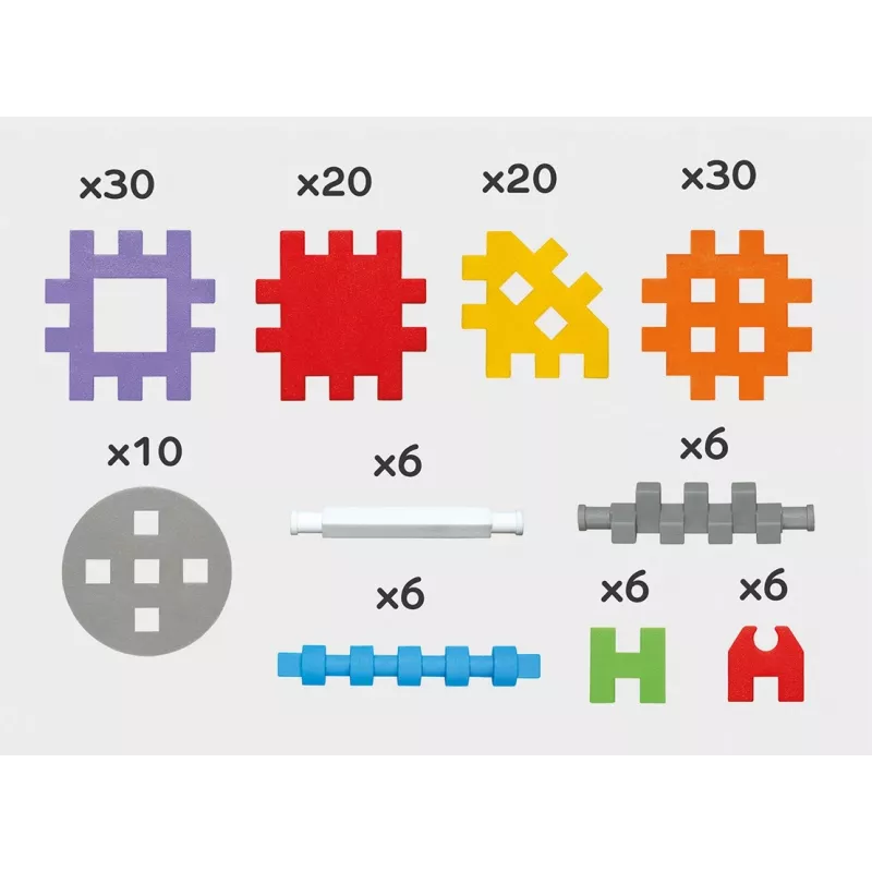 Mini bloques tipo waffle 140 piezas del constructor MARIOINEX 902363