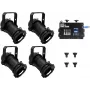 Set de focos PAR-16 EUROLITE dim2warm EDX-4 DMX RDM LED dimmer pack (modelo 20000694)