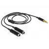 Cable de audio DeLOCK 65575 0,25 m 3,5 mm 2 x 3,5 mm negro