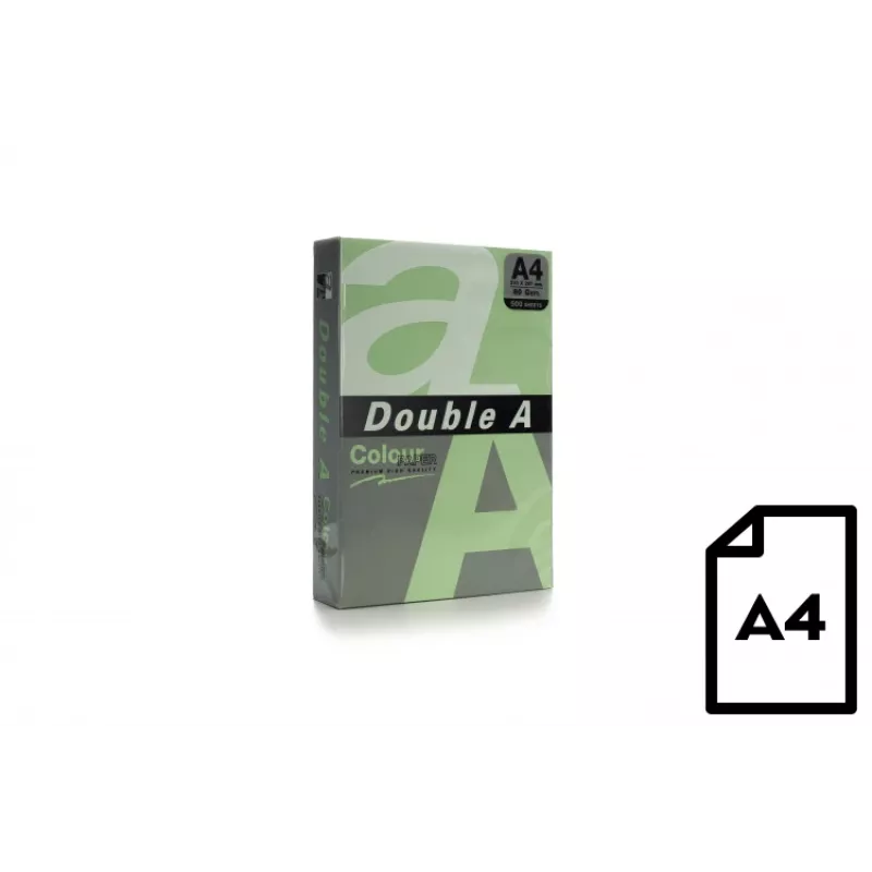 Papel de color Double A, 80 g, A4, 500 hojas, Emerald