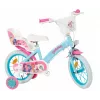 Bicicleta infantil Toimsa TOI1497 rueda de 14 pulgadas, temática My Little Pony, para 4–6 años, 4 ruedas, frenos de llanta delantero/trasero