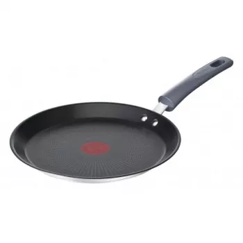 Sartén para crepes Tefal Daily Cook G7313855, 25 cm, antiadherente, fondo de acero inoxidable, mango de baquelita, Thermo-Signal
