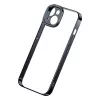 Set de funda transparente con purpurina y cristal templado Baseus para iPhone 14 Plus (negro)