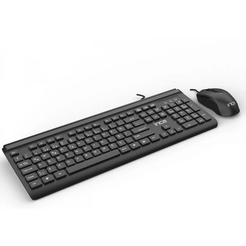 Inca IMK-377 Teclado Ratón incluido Oficina USB Turco Negro