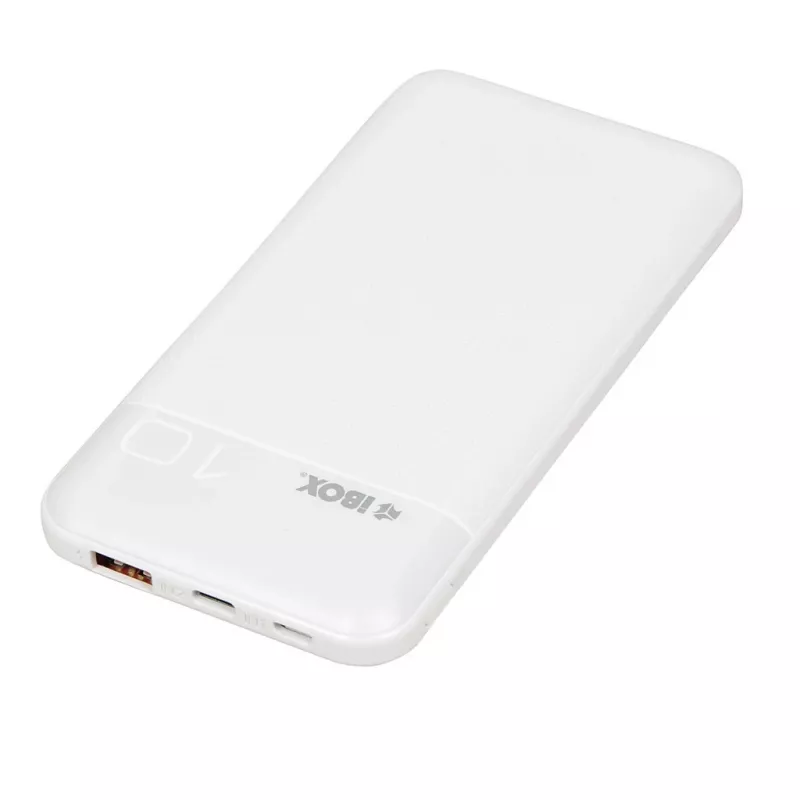 Batería externa portátil IBOX IPB10 10000 mAh, Li-Ion, Quick Charge 3.0, salidas USB-C y USB-A, 20W PD