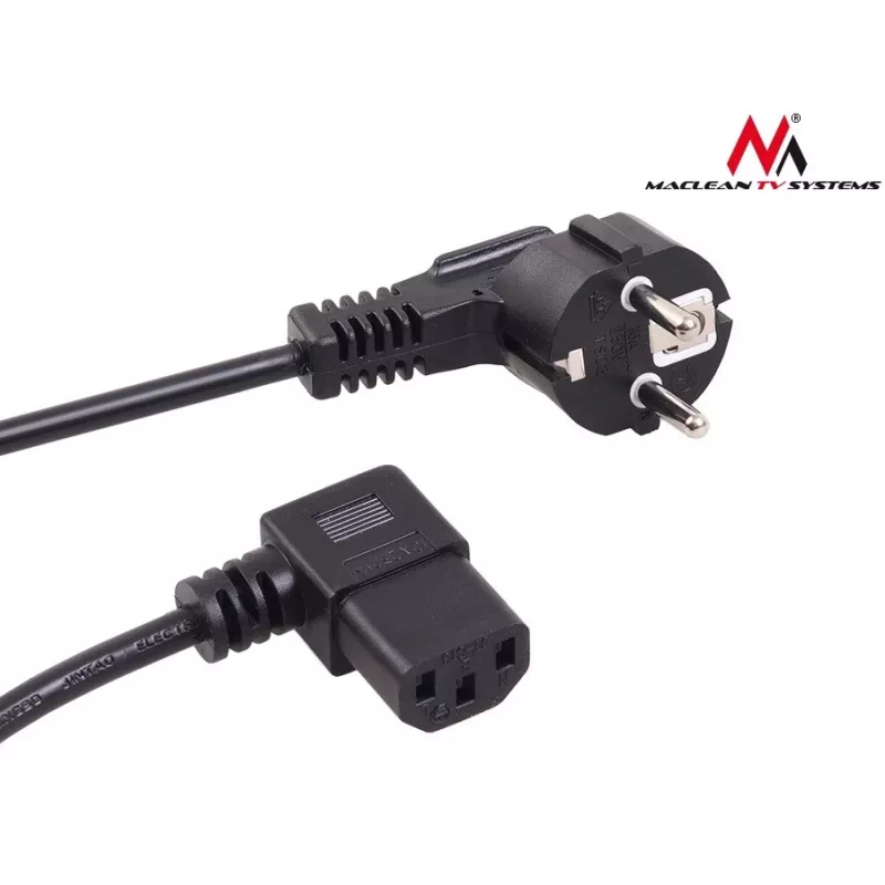Cable de alimentación con conector de 3 clavijas en ángulo 3M MCTV EU-803