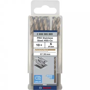 Juego de brocas Bosch HSS Twist Drill Bits Cobalt, modelo 2608585889