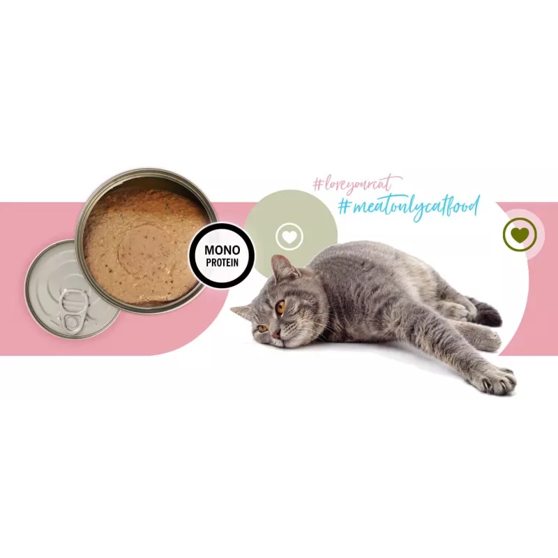 3COTY Turkey Senior - comida húmeda para gatos - 80 g