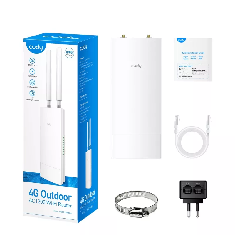 Router Cudy LT500 Fast Ethernet banda dual (2,4 GHz / 5 GHz) 4G blanco
