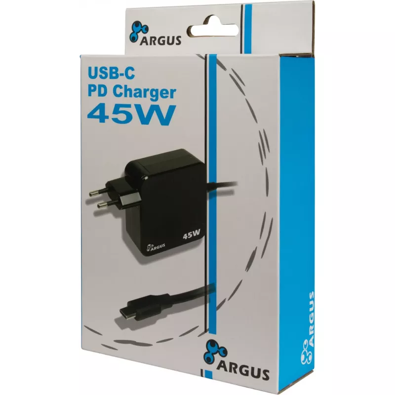 Cargador Inter-Tech PD-2045 universal negro AC para interiores 20V USB-C
