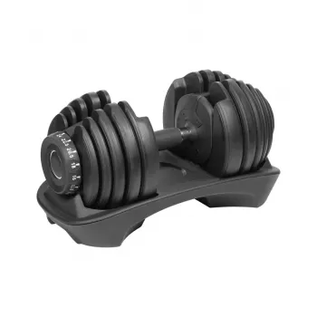 Mancuerna de hierro fundido ajustable Rebel RBA-2303 — hasta 24 kg, negro, una pieza