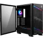 Caja de ordenador gaming semitorre MSI MPG VELOX 100P AIRFLOW 'Negro, 3 ventiladores de 120 mm + 1 ventilador ARGB de 120 mm, tira de luz ARGB, USB Type-C, 1 cristal templado, Center, E-ATX, ATX, mATX, mini-ITX'