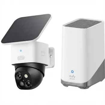 Set de cámara de seguridad inalámbrica Eufy eufyCam E41: 2 cámaras, HomeBase 3, panel solar 3W (EU)
