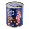 Pienso húmedo para perros Brit Premium by Nature cordero con trigo sarraceno 800 g, sin cereales, perros adultos, lata