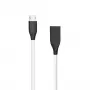 Cable de silicona USB-Micro-USB (blanco, 1 m)