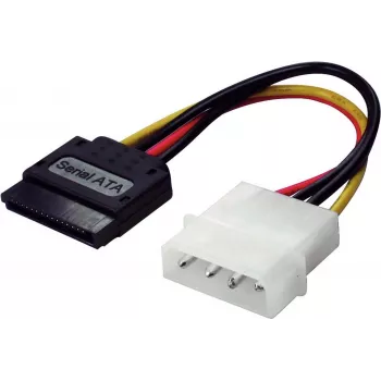 Adaptador de alimentación SATA ShiverPeaks 78236-HQ, longitud 13,30 cm, para conexión de bahía de 5,25 pulgadas