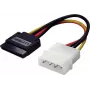 Adaptador de alimentación SATA ShiverPeaks 78236-HQ, longitud 13,30 cm, para conexión de bahía de 5,25 pulgadas