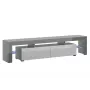 Cama Meble TORO 200 mueble de TV, gris/blanco brillo