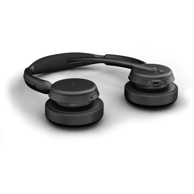 Epos Impact 500, Auricular binaural (ambos oídos), Bluetooth ANC, certificado MS Teams, incl. Dongle USB-C con adaptador USB-A