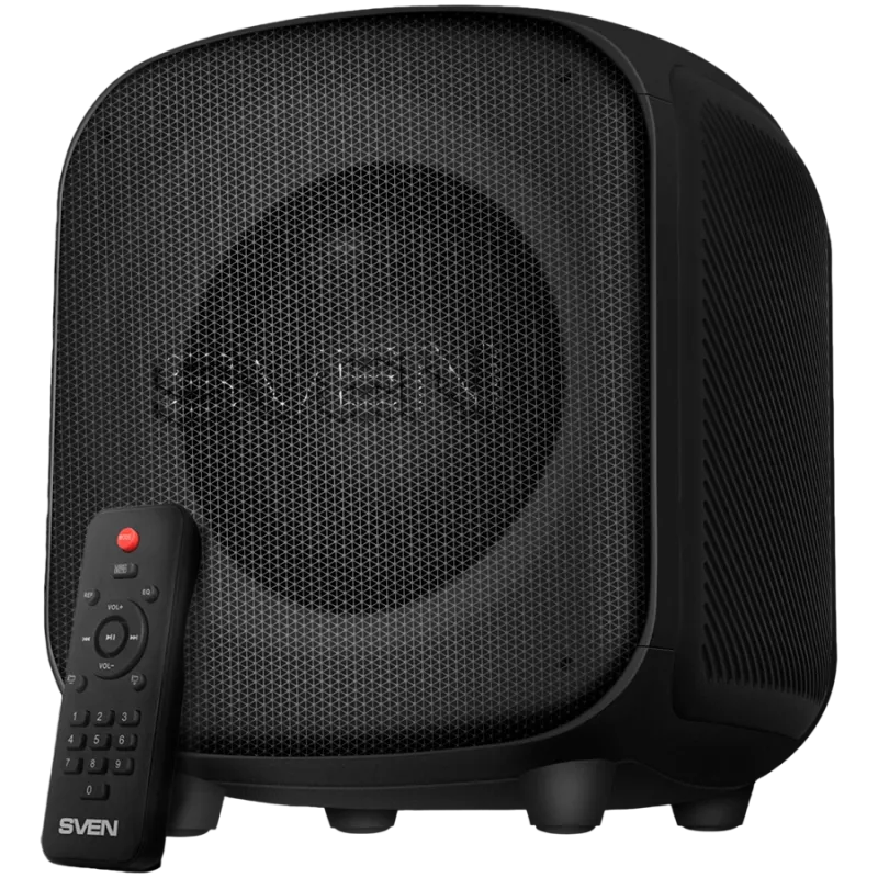 Altavoz SVEN PS-555, negro, potencia de salida 65 W (RMS), TWS, Bluetooth, USB, microSD, mando a distancia, batería de litio