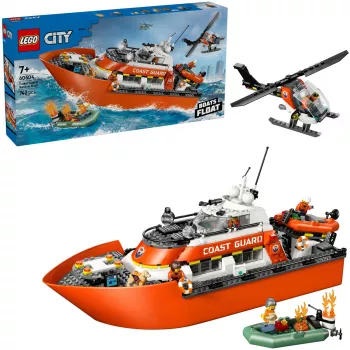Blocks City 60504 Lancha de rescate y helicóptero de la Guardia Costera
