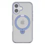 Funda protectora Torras Ostand Spin para iPhone 16 – azul, perfil delgado, compatible con carga inalámbrica