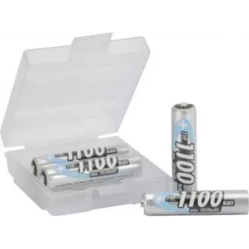 Ansmann Micro AAA recargable NiMH pack de 4 + caja 1100 mAh 1,2 V 1 juego 1311-0002 - Micro (AAA) - 1,10