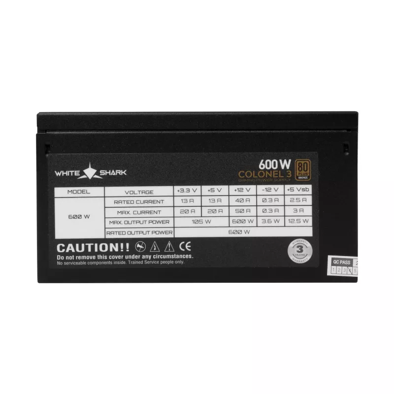Fuente de alimentación White Shark GPSU-B600S Colonel-3 600W