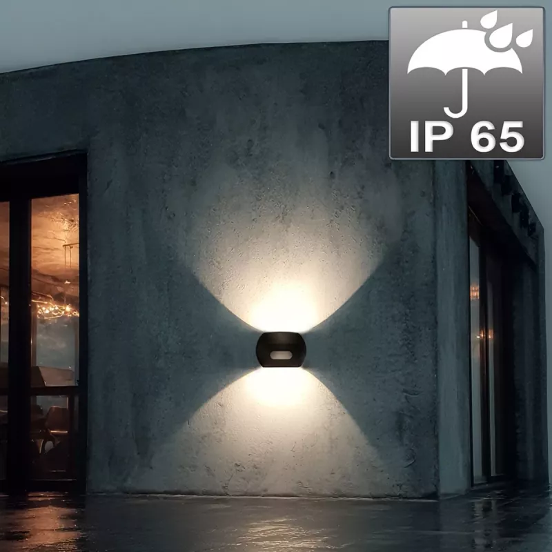 Lámpara de pared LED MACLEAN MCE366 con sensor de crepúsculo y movimiento