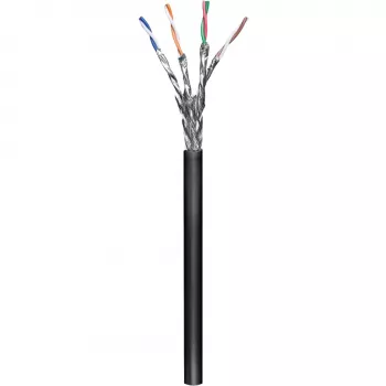 Wentronic goobay - cable a granel - 100,0 m - SFTP, PiMF - CAT 6 - hilo flexible - negro (57195)