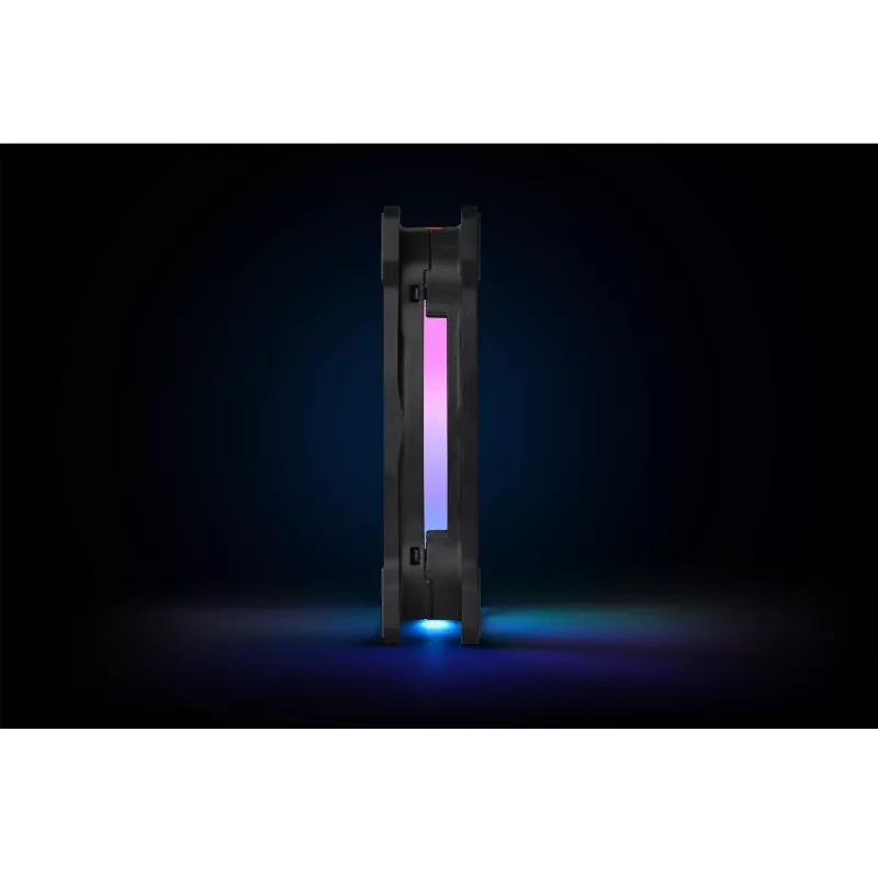 Ventilador para radiador Thermaltake Riing Duo 12 RGB TT Premium Edition CL-F073-PL12SW-A, 120 mm, 3 uds. con controlador, negro