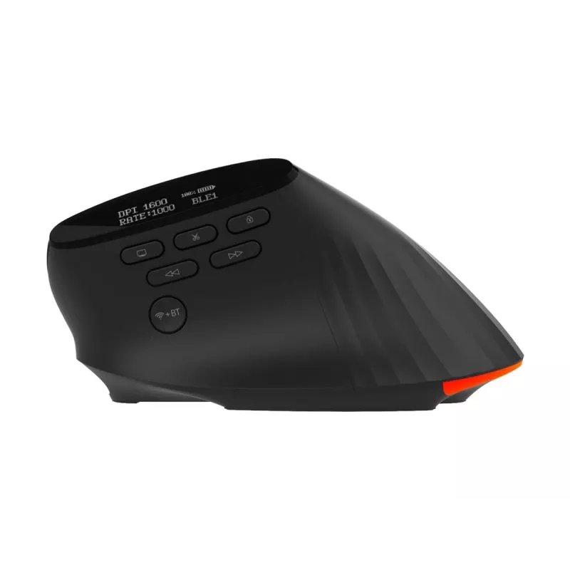 Acer Smart Fit ratón vertical HP.EXPBG.020, inalámbrico/Bluetooth 5.0, 8000 DPI, negro