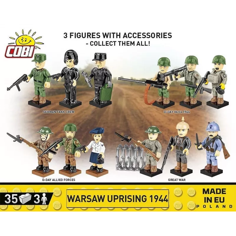 Historical Collection Segunda Guerra Mundial /2057/ LEVANTAMIENTO DE VARSOVIA 1944 3 figuras/35 bloques