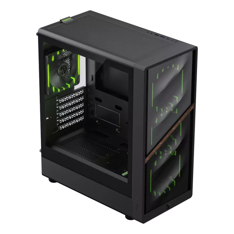 Caja Gamemax | AERIS 330 MB | negra | Mini-Tower | fuente de alimentación no incluida