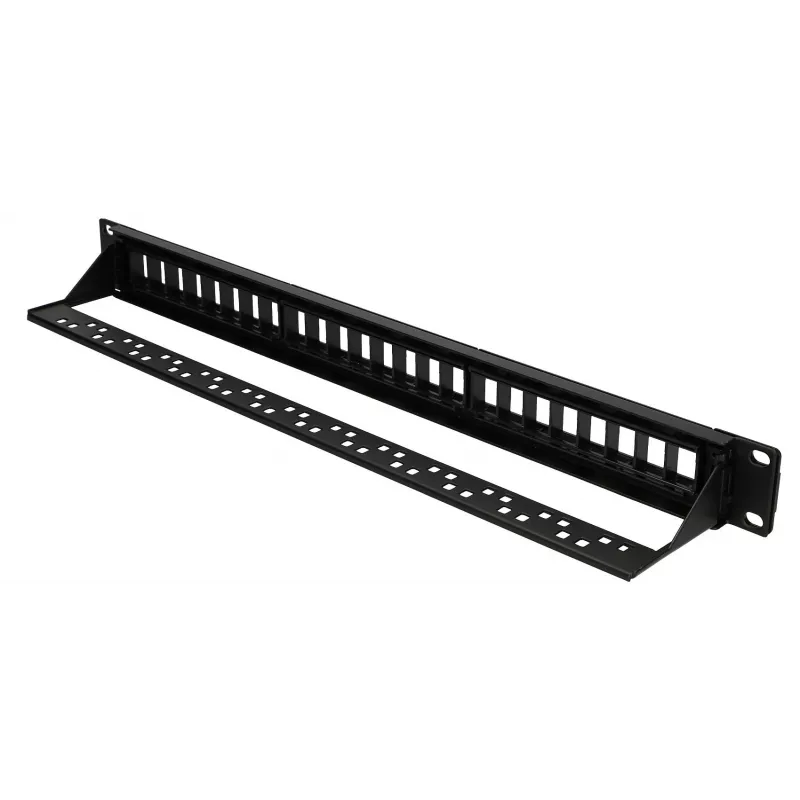 Patch panel Extralink 24 puertos U/UTP (UTP) modular, 1U, negro, 482,6 mm de ancho