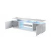 Mueble RTV EVA 180x40x56 blanco/blanco brillante