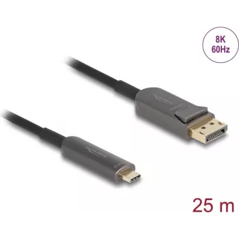 Cable óptico activo DELOCK USB-C a DisplayPort 25,00 m (modelo 81608)
