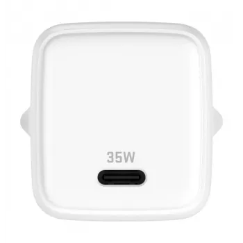 Cargador de pared USB-C 35W 3A Power Delivery 3.0 QC 3.0 blanco
