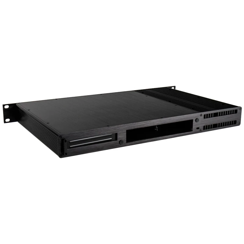 Akasa Galileo TU3 Caja Thin Mini-ITX 1U para rack, sin ventilador, OEM, Negro