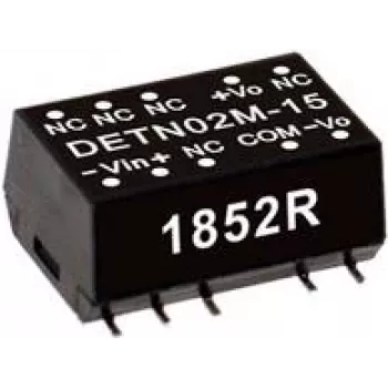 Convertidor DC-DC Mean Well DETN02L-12, 2 W, entrada 4,5–5,5 V, salida 80 mA, 10,9×15,2×7,1 mm