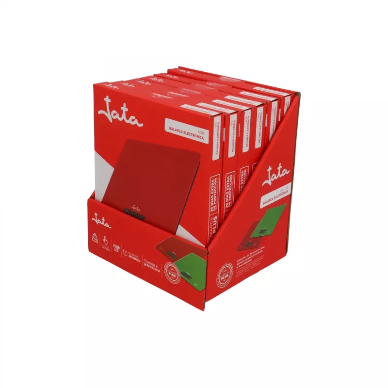 Báscula de cocina electrónica JATA Mod. 729R roja